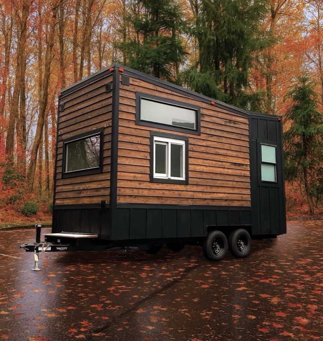 The Coco's coffee trailer in the trees